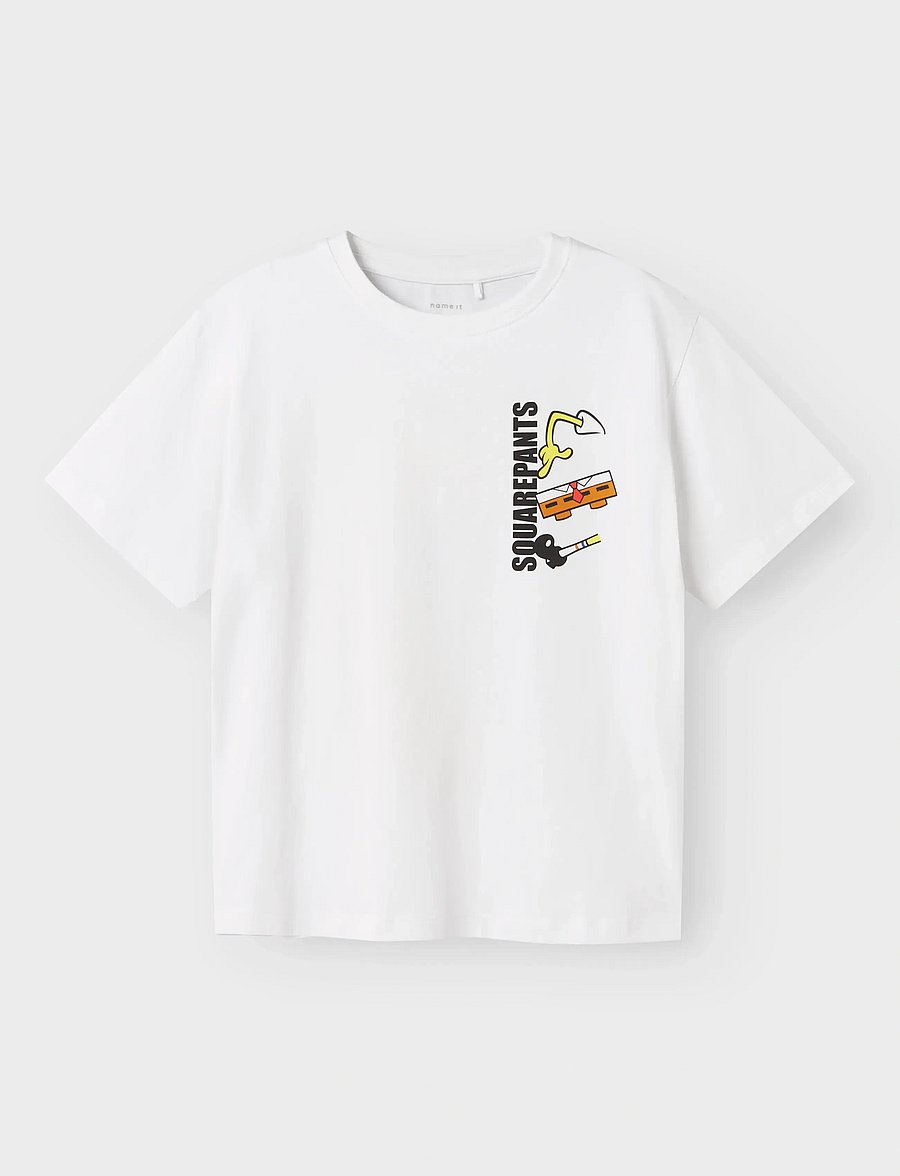 name it - NKMJARL SPONGE NREG SS TOP BOX CPLG - kortärmade t-shirts - bright white - 0