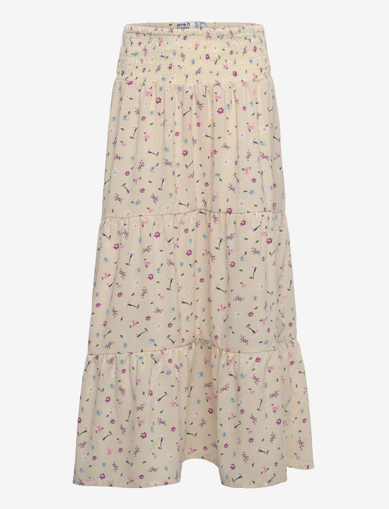 name it - NKFVINAYA LONG WIDE SKIRT - maxi skirt - almond milk - 0