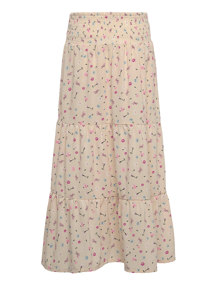 name it - NKFVINAYA LONG WIDE SKIRT - maxi skirt - almond milk - 1