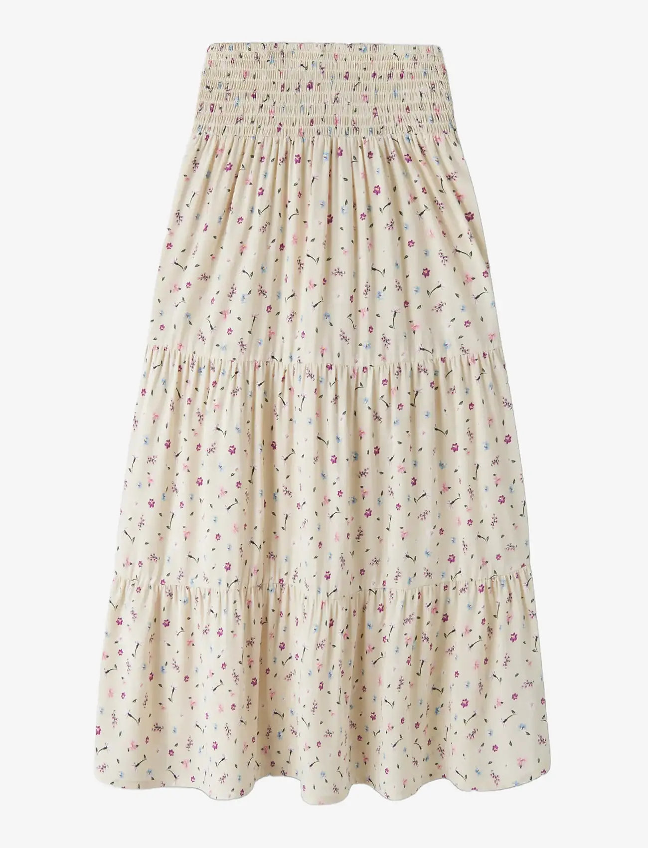 name it - NKFVINAYA LONG WIDE SKIRT - maxi skirt - almond milk - 2