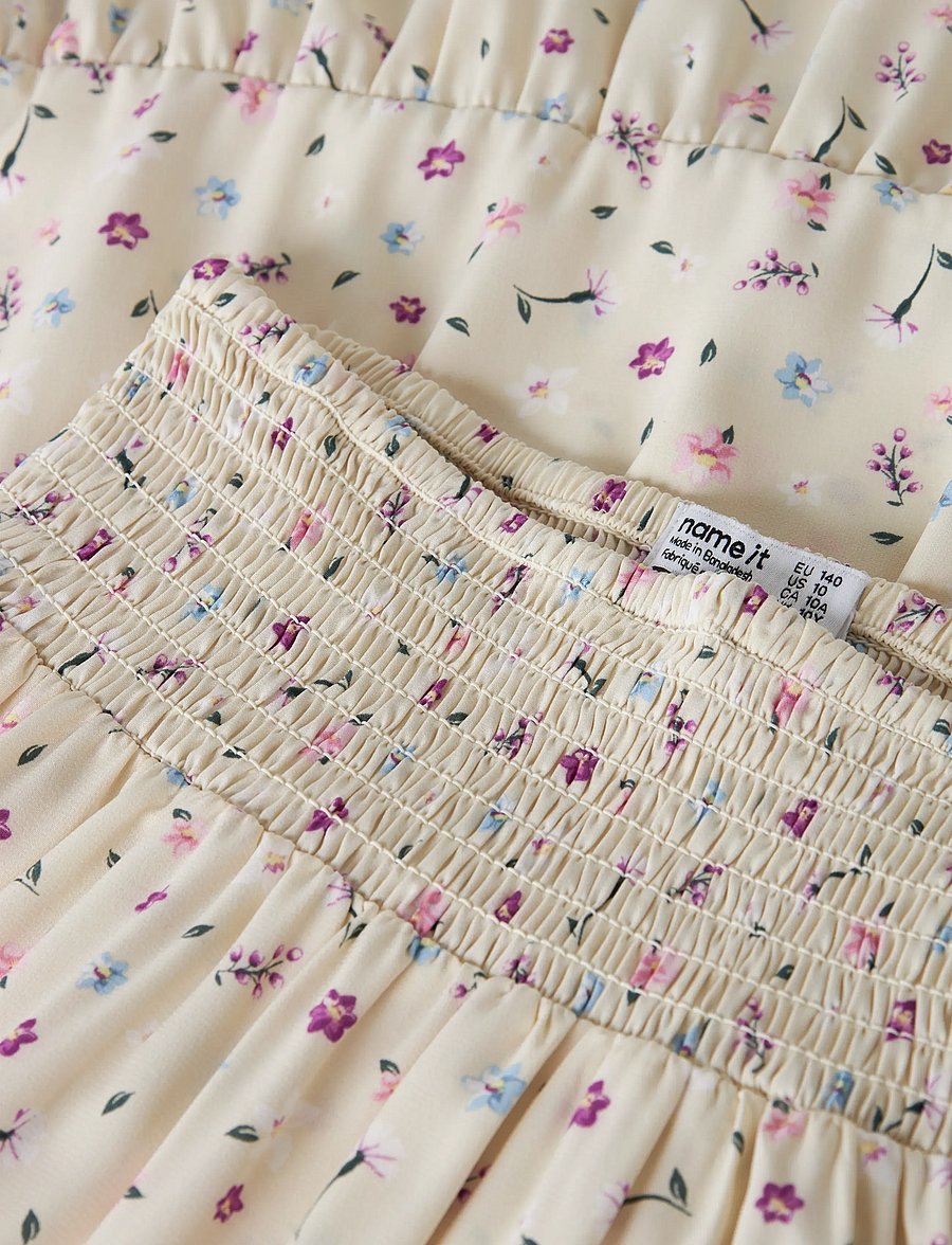 name it - NKFVINAYA LONG WIDE SKIRT - maxi skirt - almond milk - 3