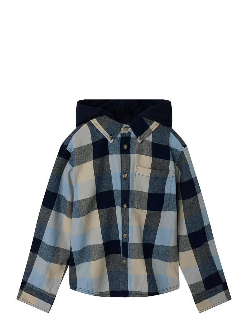 name it - NKMLARRY LS OVERSHIRT WH - overshirts - navy blazer - 0