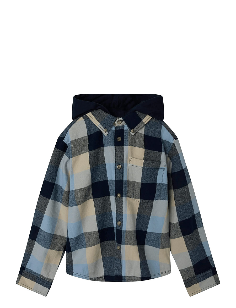 name it - NKMLARRY LS OVERSHIRT WH - paitatakit - navy blazer - 0