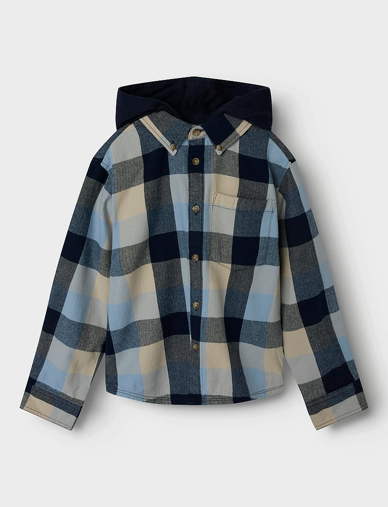 name it - NKMLARRY LS OVERSHIRT WH - overshirts - navy blazer - 2