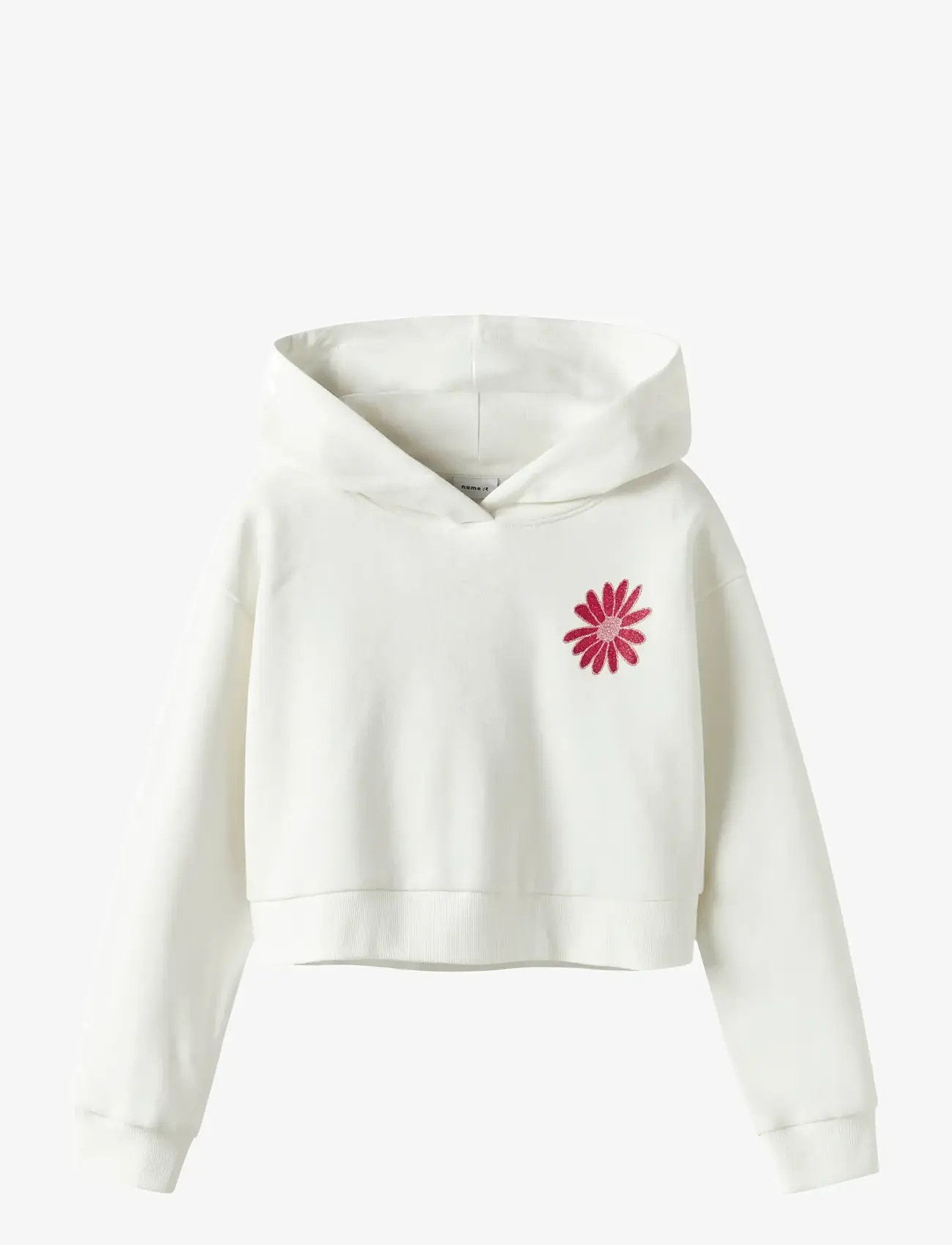 name it - NKFKORY LS CROP BOXY SWE WH BRU PS NOOS - hettegensere - cloud dancer - 0