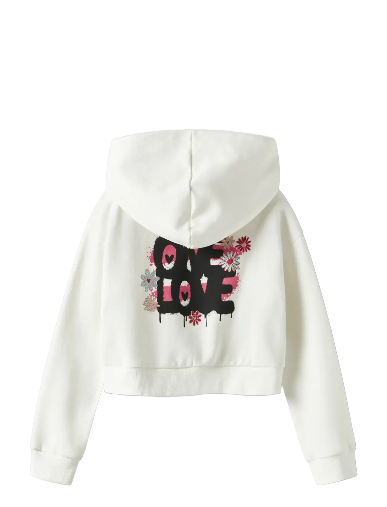 name it - NKFKORY LS CROP BOXY SWE WH BRU PS NOOS - kapuutsiga dressipluusid - cloud dancer - 1