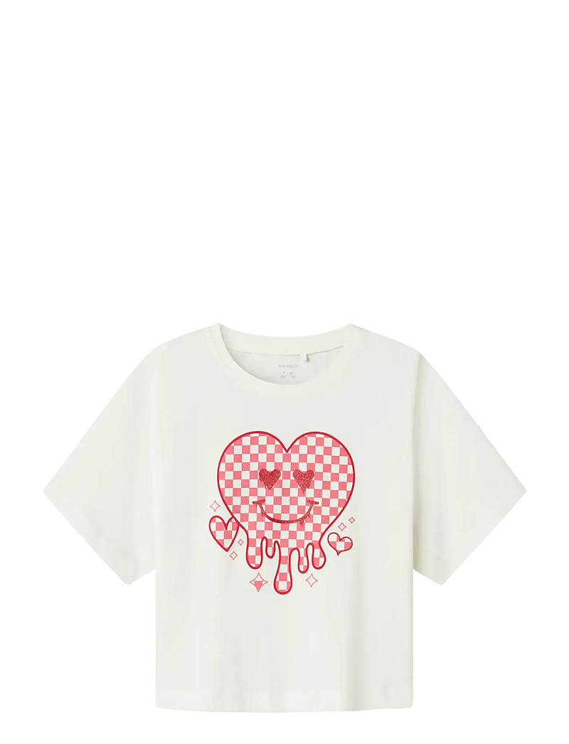 name it - NKFKAREN SS NREG SHORT TOP PS NOOS - kortærmede t-shirts - cloud dancer - 0