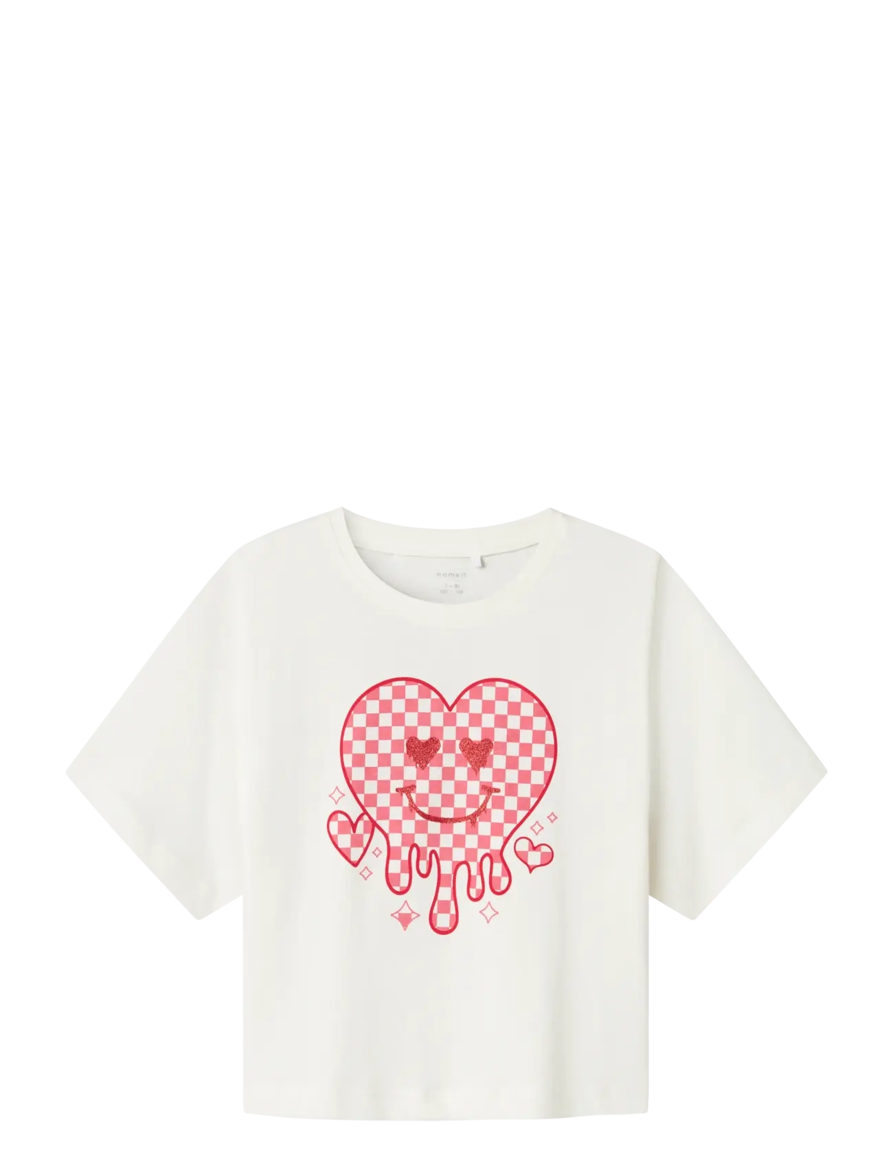 name it NKFKAREN SS NREG SHORT TOP PS NOOS - Kläder - CLOUD DANCER / white