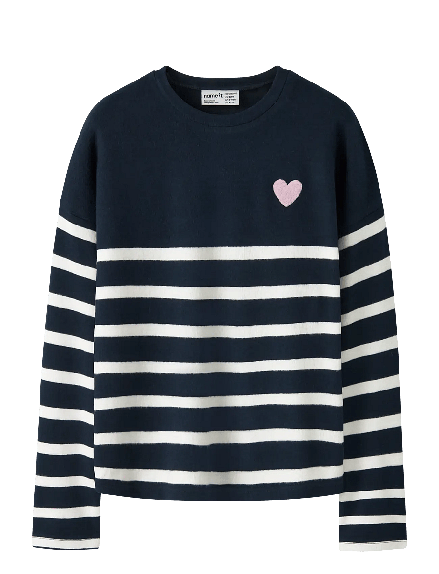 name it - NKFLINE LS KNIT PS NOOS - trøjer - cloud dancer - 0