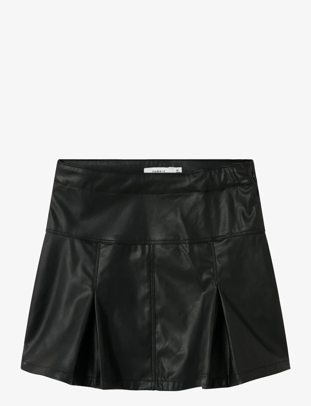 name it - NKFLINKA PU SKIRT - korta kjolar - black - 1