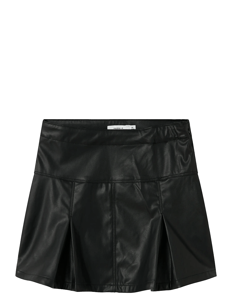 name it - NKFLINKA PU SKIRT - korte nederdele - black - 1