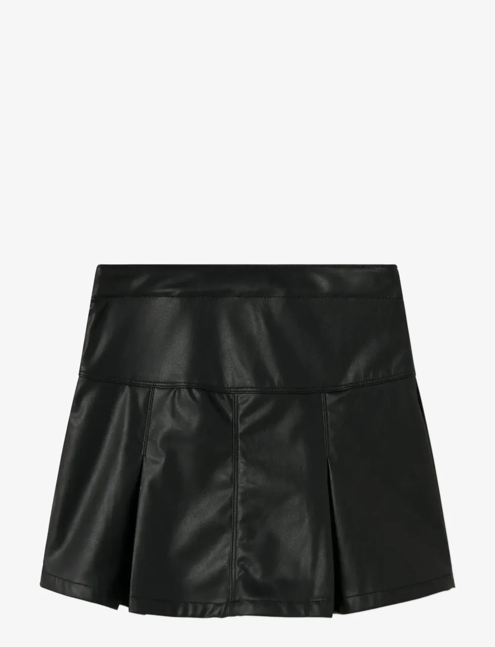 name it - NKFLINKA PU SKIRT - korta kjolar - black - 2