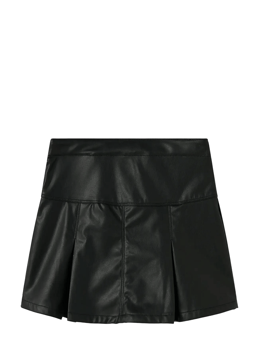 name it - NKFLINKA PU SKIRT - korte nederdele - black - 2