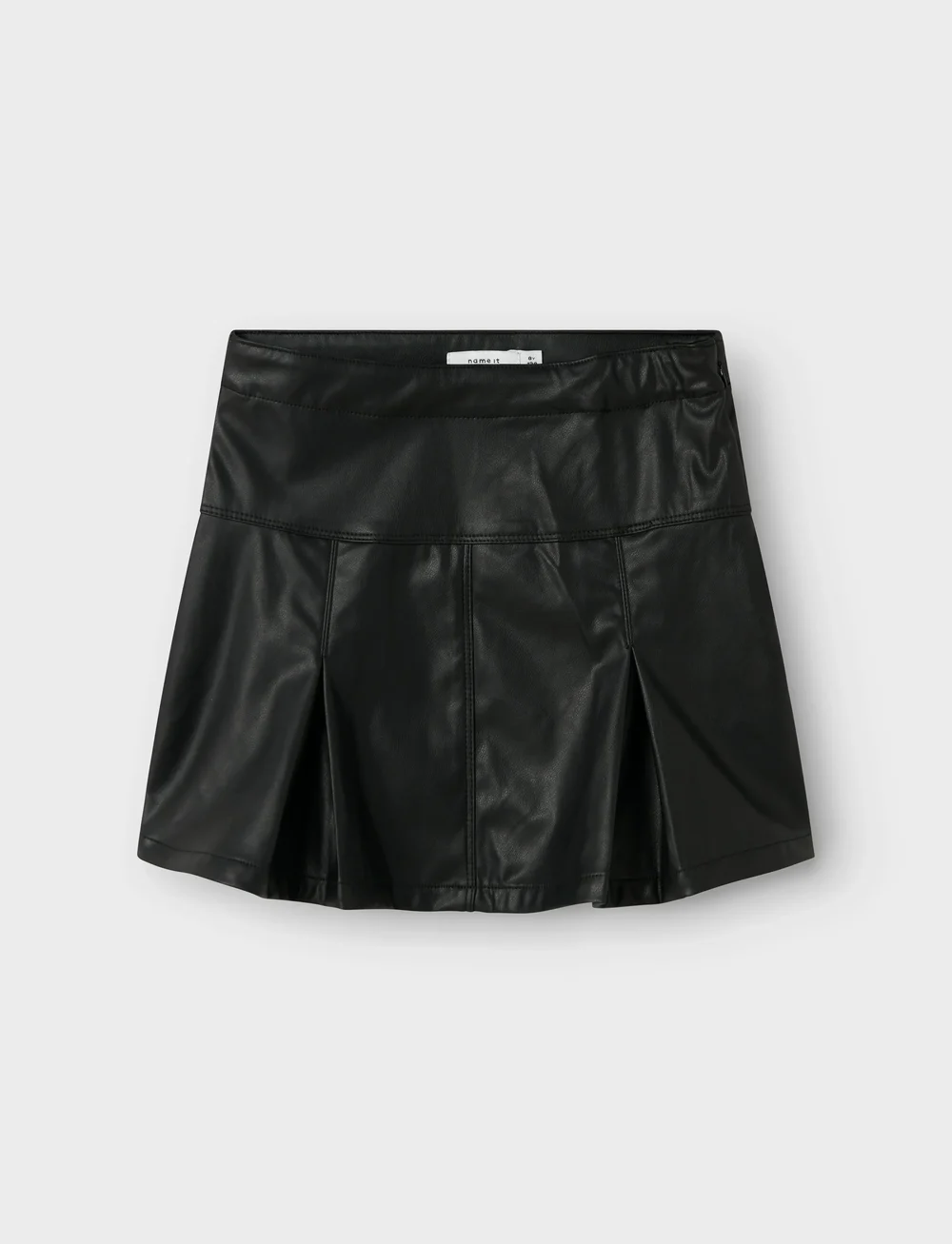 name it - NKFLINKA PU SKIRT - korta kjolar - black - 0
