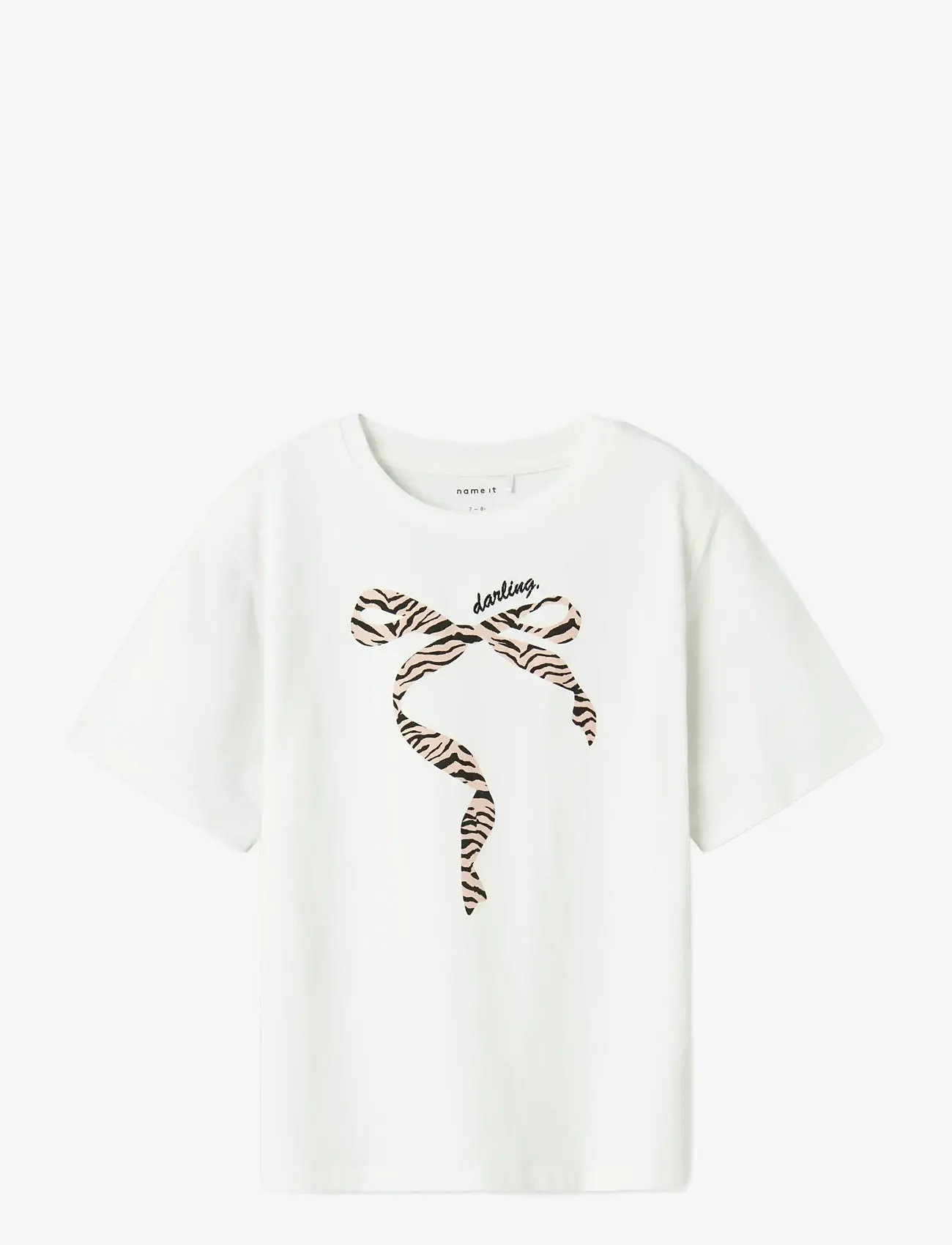 name it - NKFLISEMARIE NREG SS TOP BOX - lühikeste varrukatega t-särgid - bright white - 0