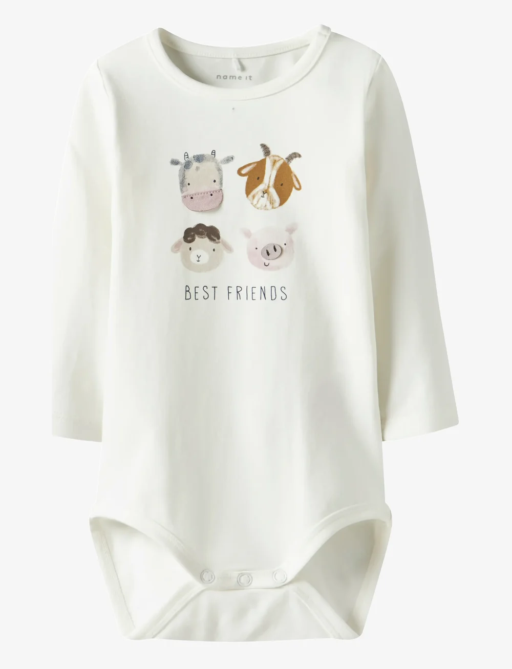 name it - NBMLAMB LS BODY BOX - langärmelige bodys - cloud dancer - 1