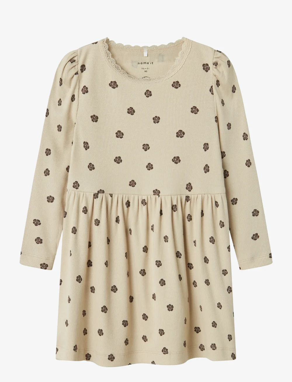 name it - NMFLAIKABNA XSL LS DRESS - langärmelige freizeitkleider - peyote - 1