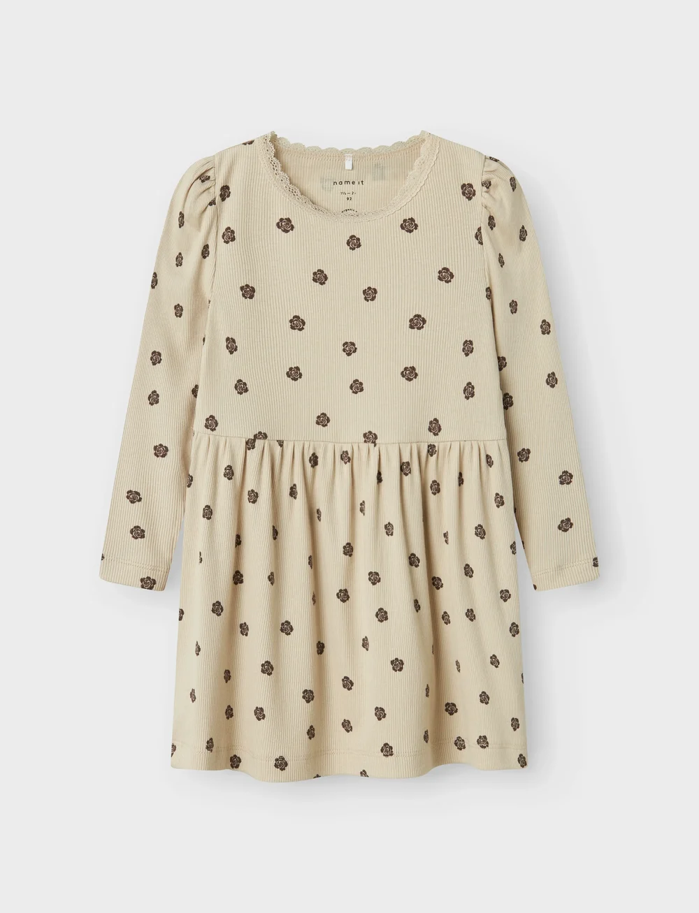 name it - NMFLAIKABNA XSL LS DRESS - langärmelige freizeitkleider - peyote - 0