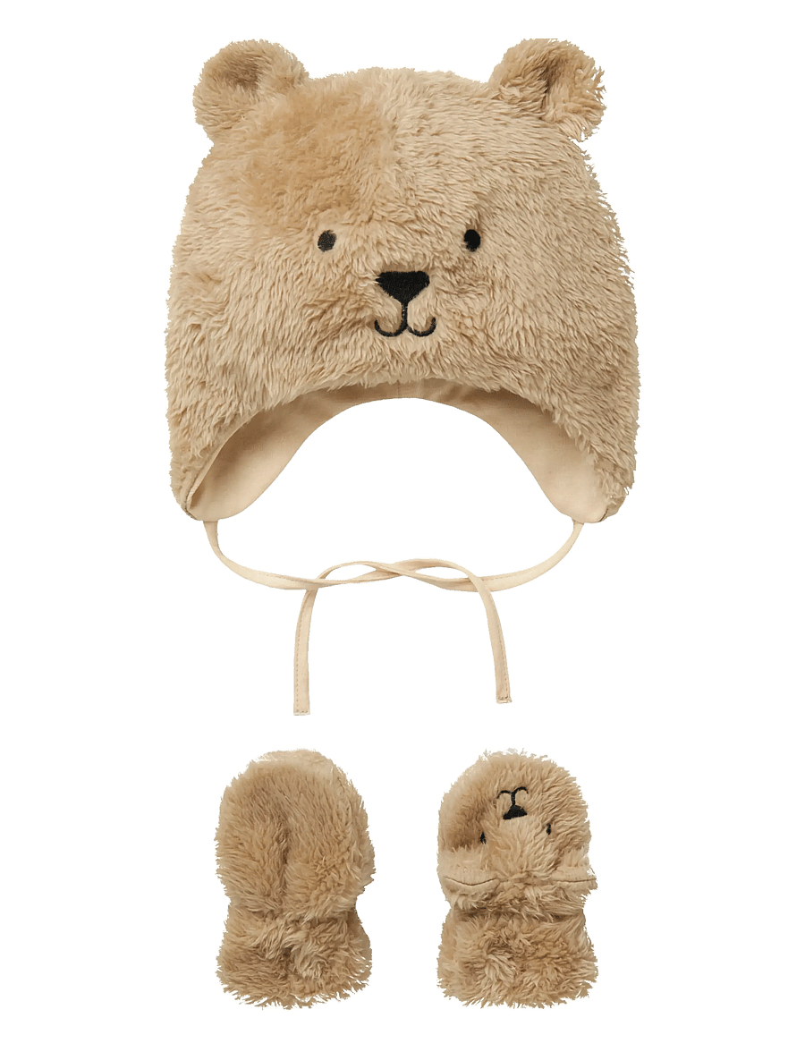 name it - NBNMATUTA TEDDY SET4 - handschuhe - pure cashmere - 0