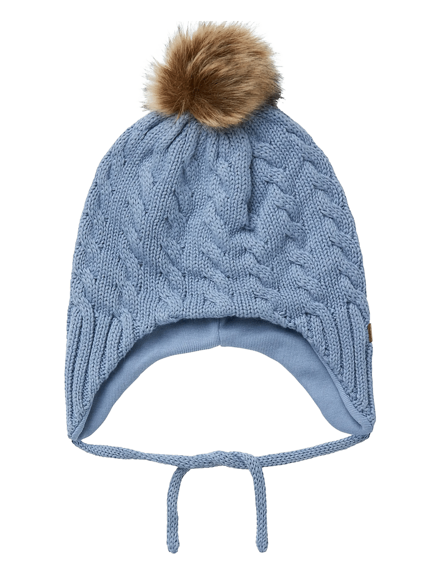 name it - NBNMILLO KNIT HAT2 - kootud mütsid - rain washed - 0