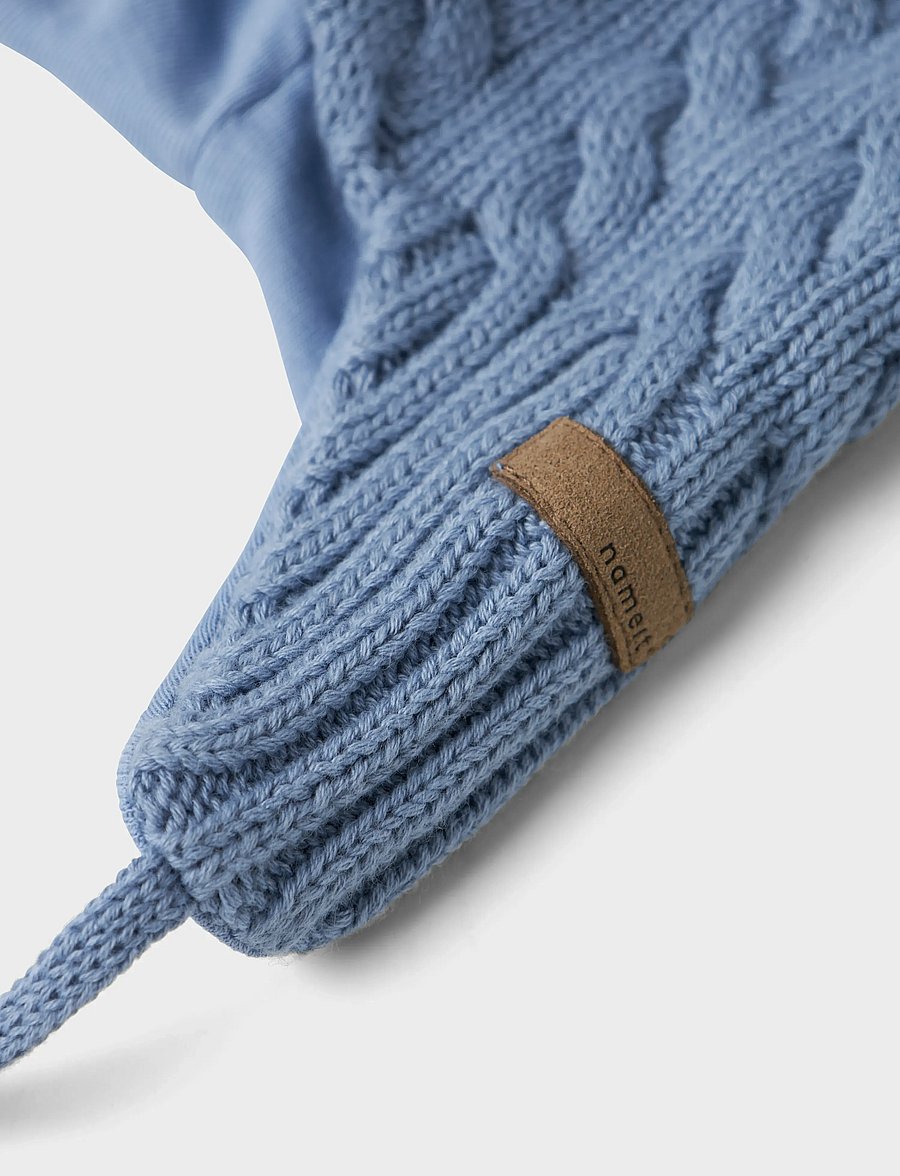 name it - NBNMILLO KNIT HAT2 - kootud mütsid - rain washed - 2