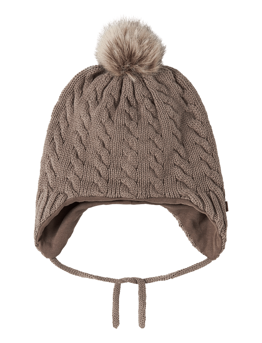 name it - NBNMILLO KNIT HAT2 - beanies - walnut - 0