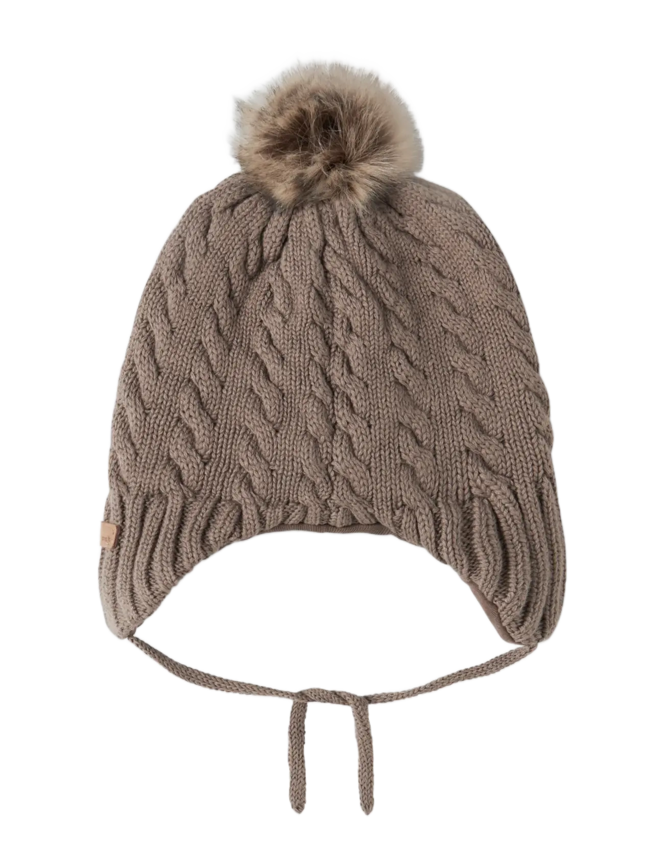 name it - NBNMILLO KNIT HAT2 - kootud mütsid - walnut - 1