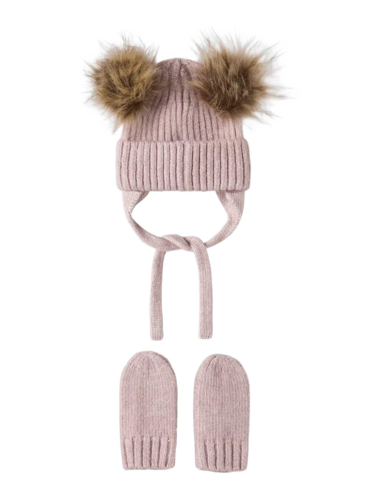 name it - NBNMORA KNIT SET - gloves - violet ice - 1