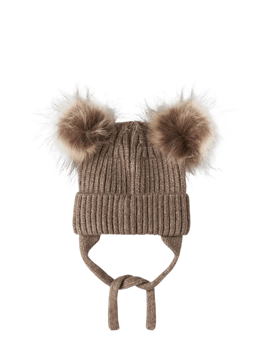 name it - NBNMORA KNIT SET - handschuhe - walnut - 1