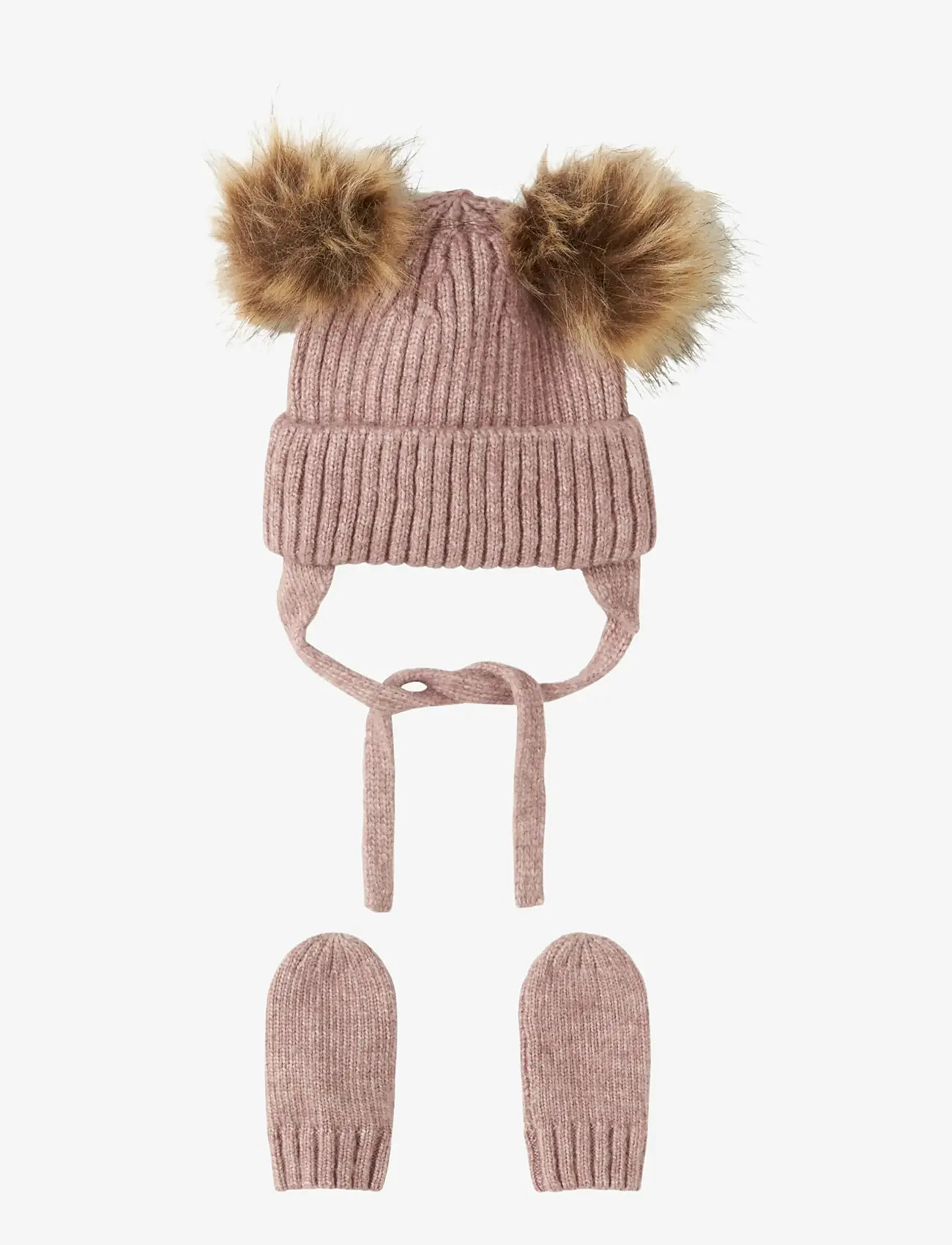 name it - NBNMORA KNIT SET - accessoires - woodrose - 0