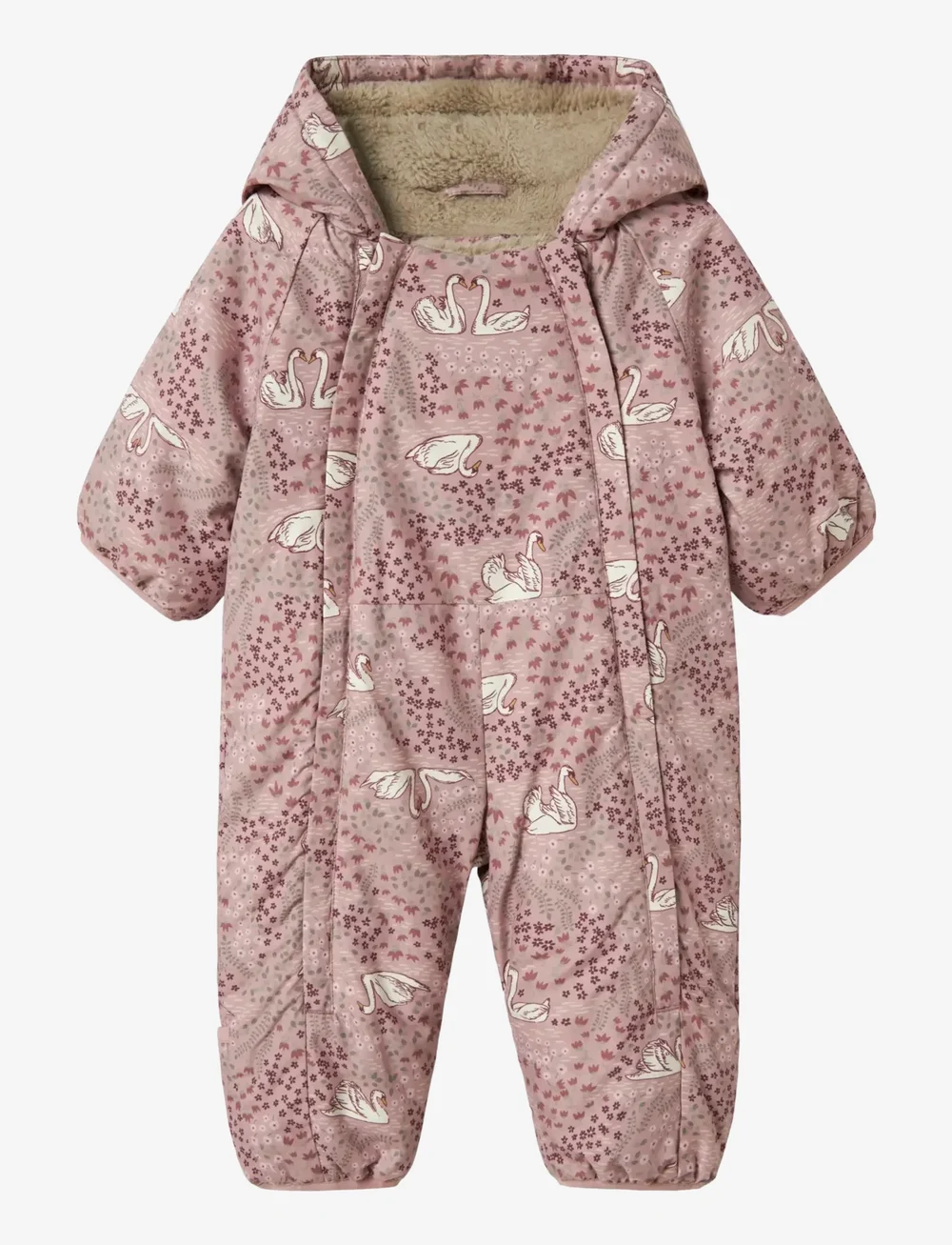 name it - NBFSNOW05 SUIT AOP FO - shop efter alder - woodrose - 1