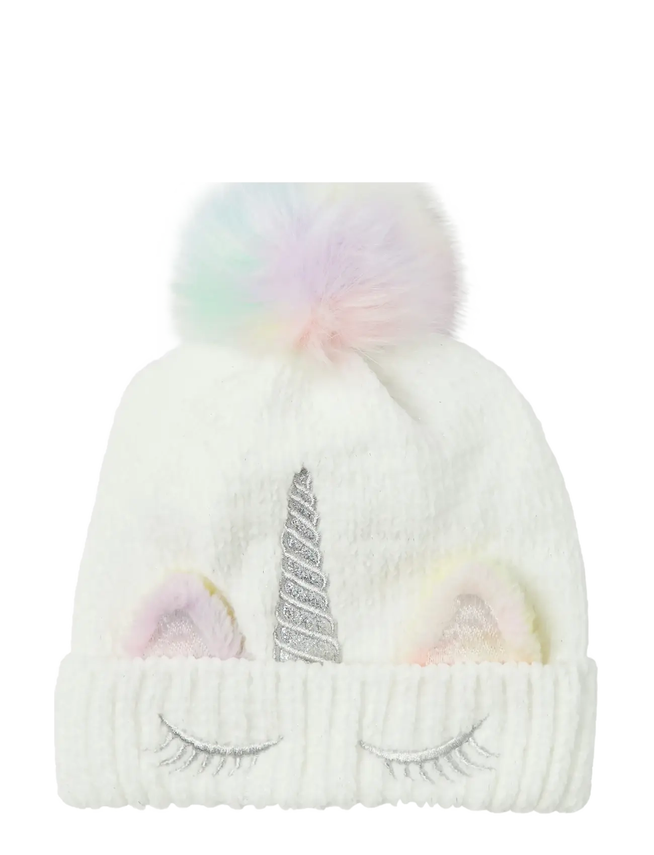 name it Nmfmetea Knit Beanie2, 47-49, White, Huer > Beanie, Børn