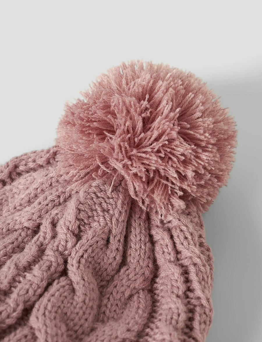 name it - NMFMILO KNIT HAT2 - kootud mütsid - woodrose - 4
