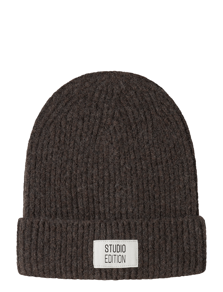 name it - NKFMAJ KNIT BEANIE - beanies - seal brown - 0