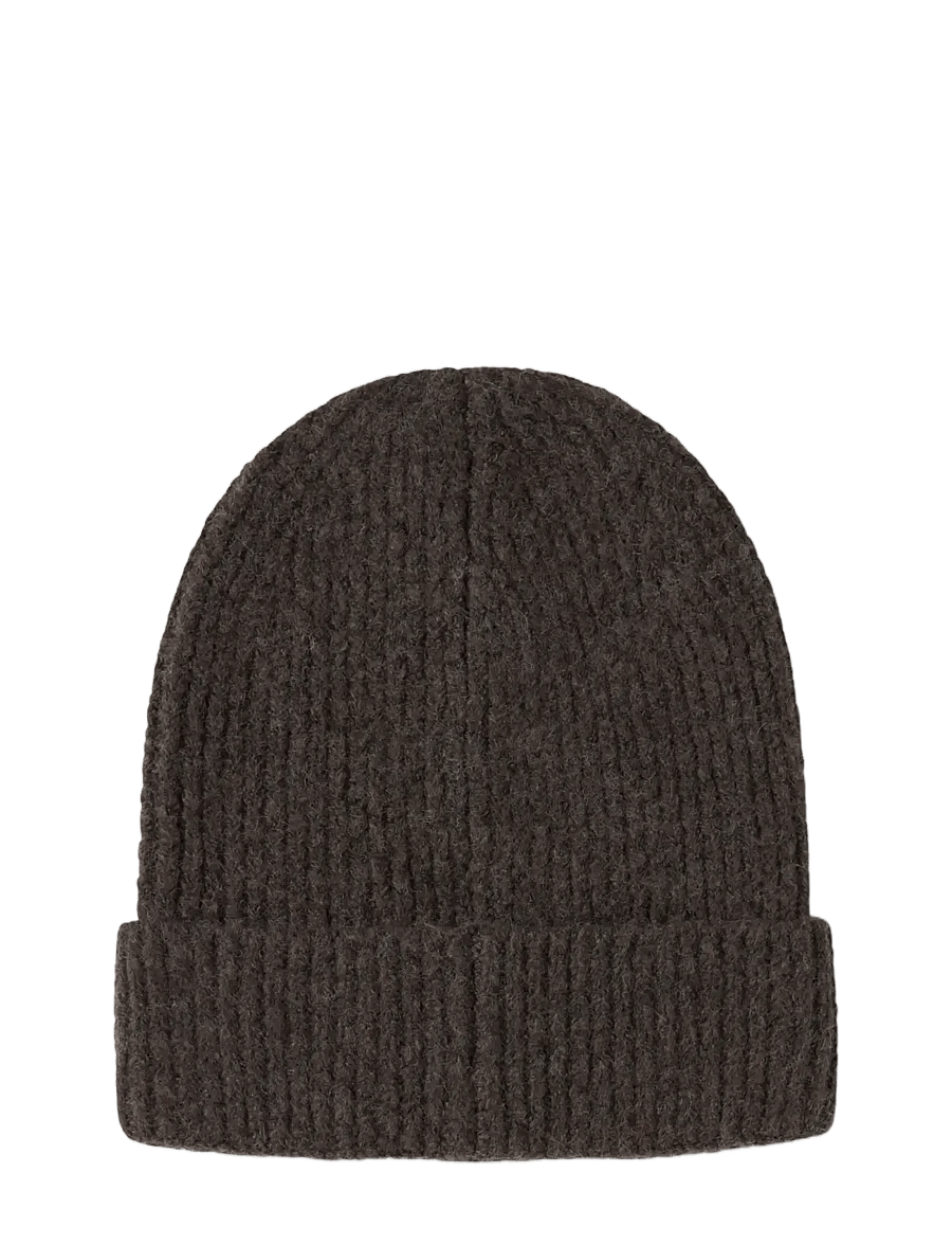 name it - NKFMAJ KNIT BEANIE - beanies - seal brown - 1