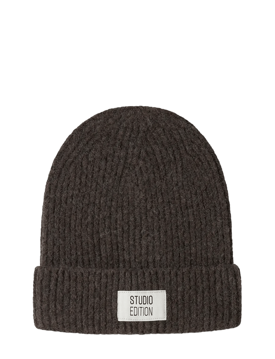 name it - NKFMAJ KNIT BEANIE - beanies - seal brown - 2