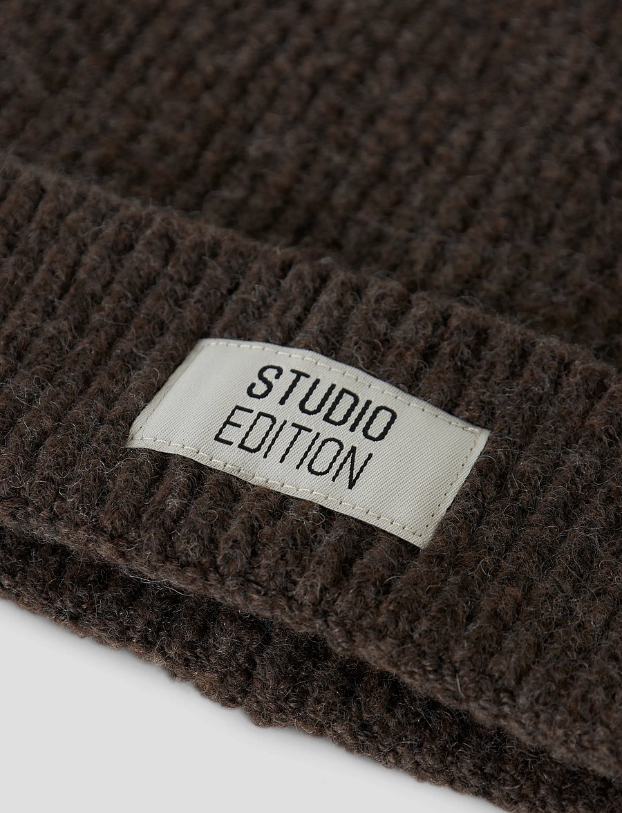 name it - NKFMAJ KNIT BEANIE - beanies - seal brown - 3