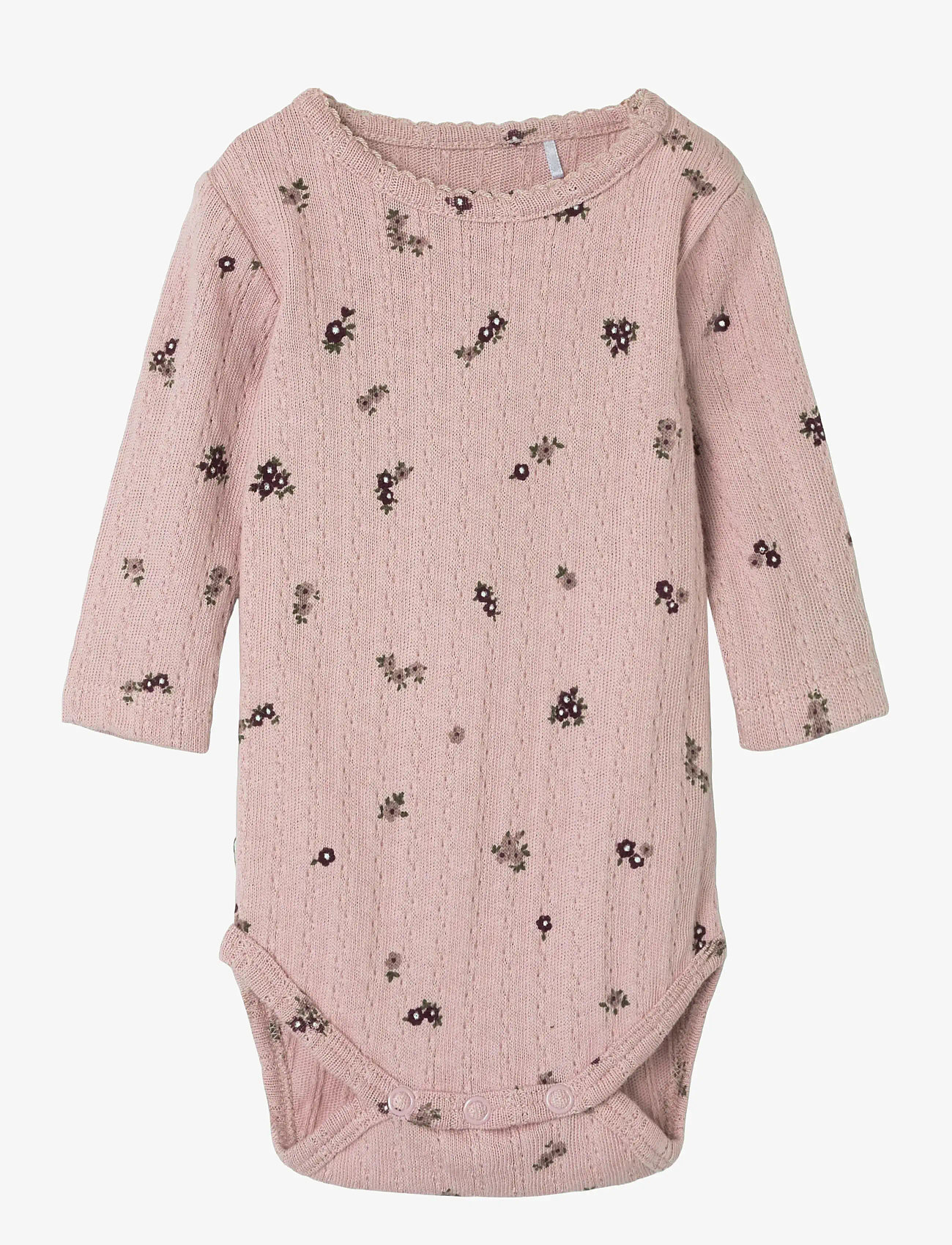 name it - NBFLOWER LS BODY - langærmede bodyer - burnished lilac - 0