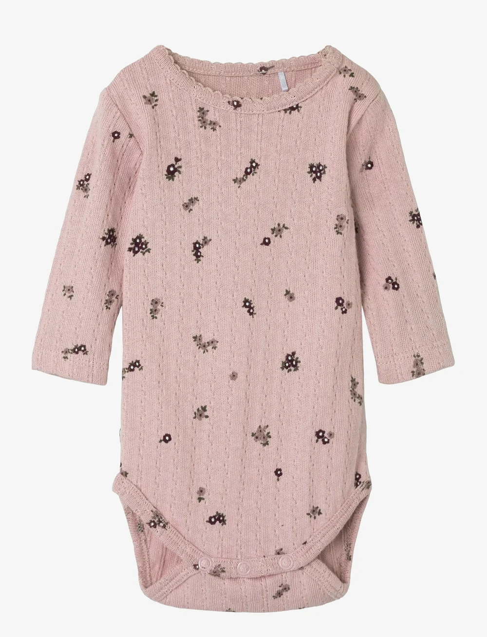 name it - NBFLOWER LS BODY - langærmede bodyer - burnished lilac - 0