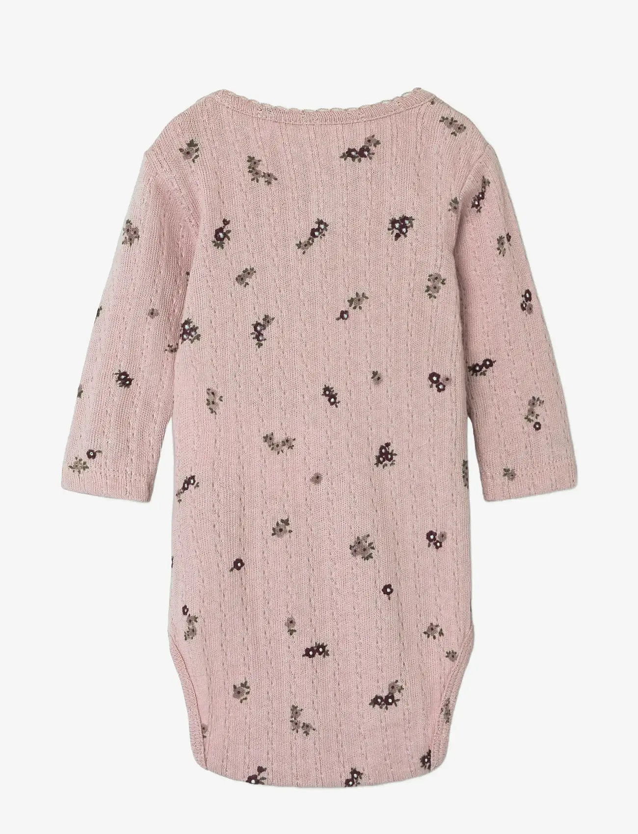 name it - NBFLOWER LS BODY - langærmede bodyer - burnished lilac - 1