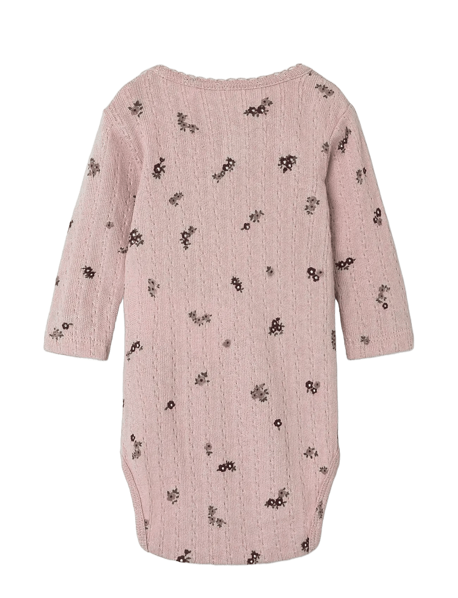 name it - NBFLOWER LS BODY - langärmelige bodys - burnished lilac - 1