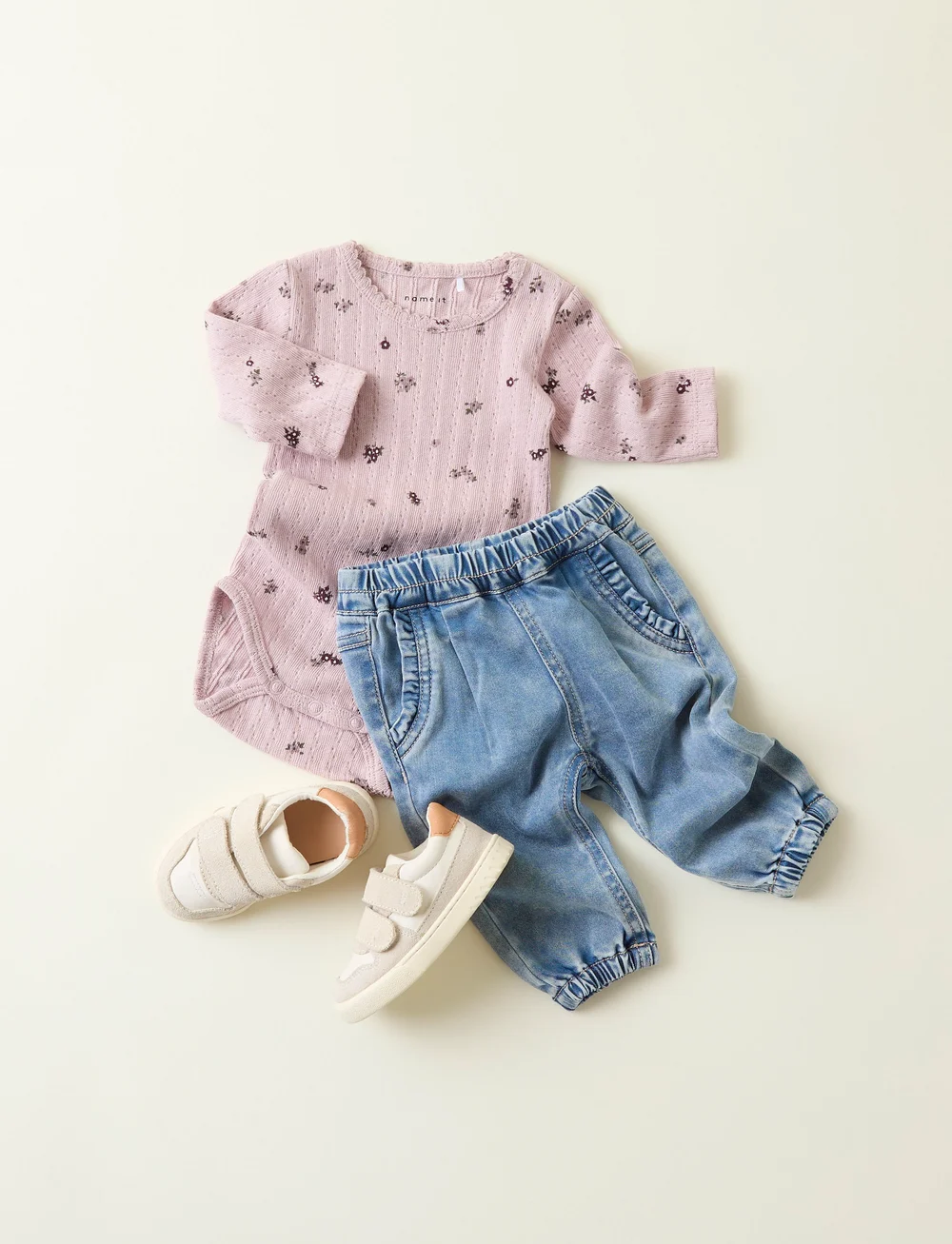 name it - NBFLOWER LS BODY - langærmede bodyer - burnished lilac - 2