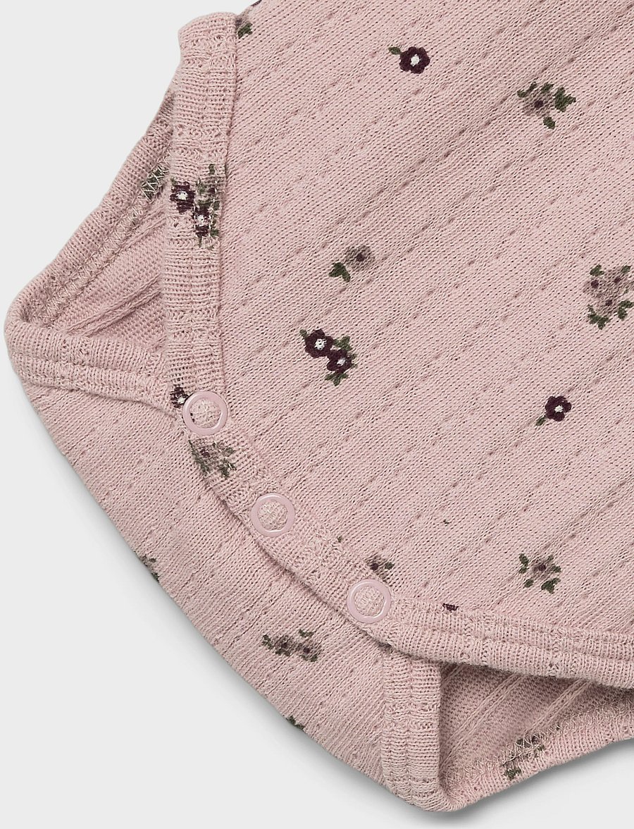 name it - NBFLOWER LS BODY - langärmelige bodys - burnished lilac - 3
