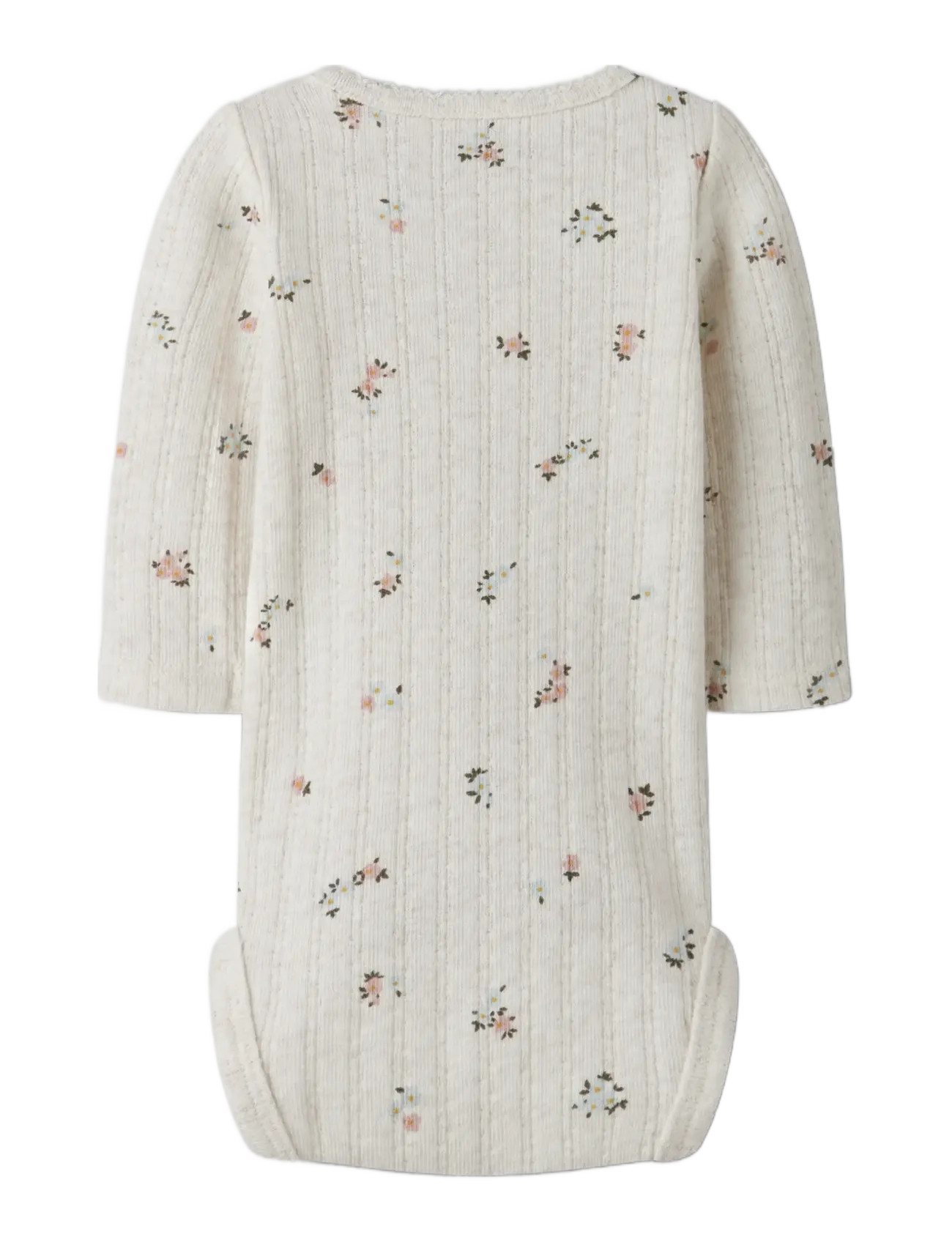 name it - NBFLOWER LS BODY - langärmelige bodys - peyote melange - 1