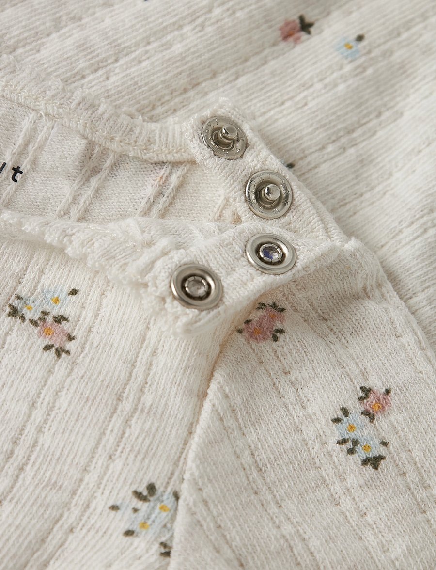 name it - NBFLOWER LS BODY - langärmelige bodys - peyote melange - 2
