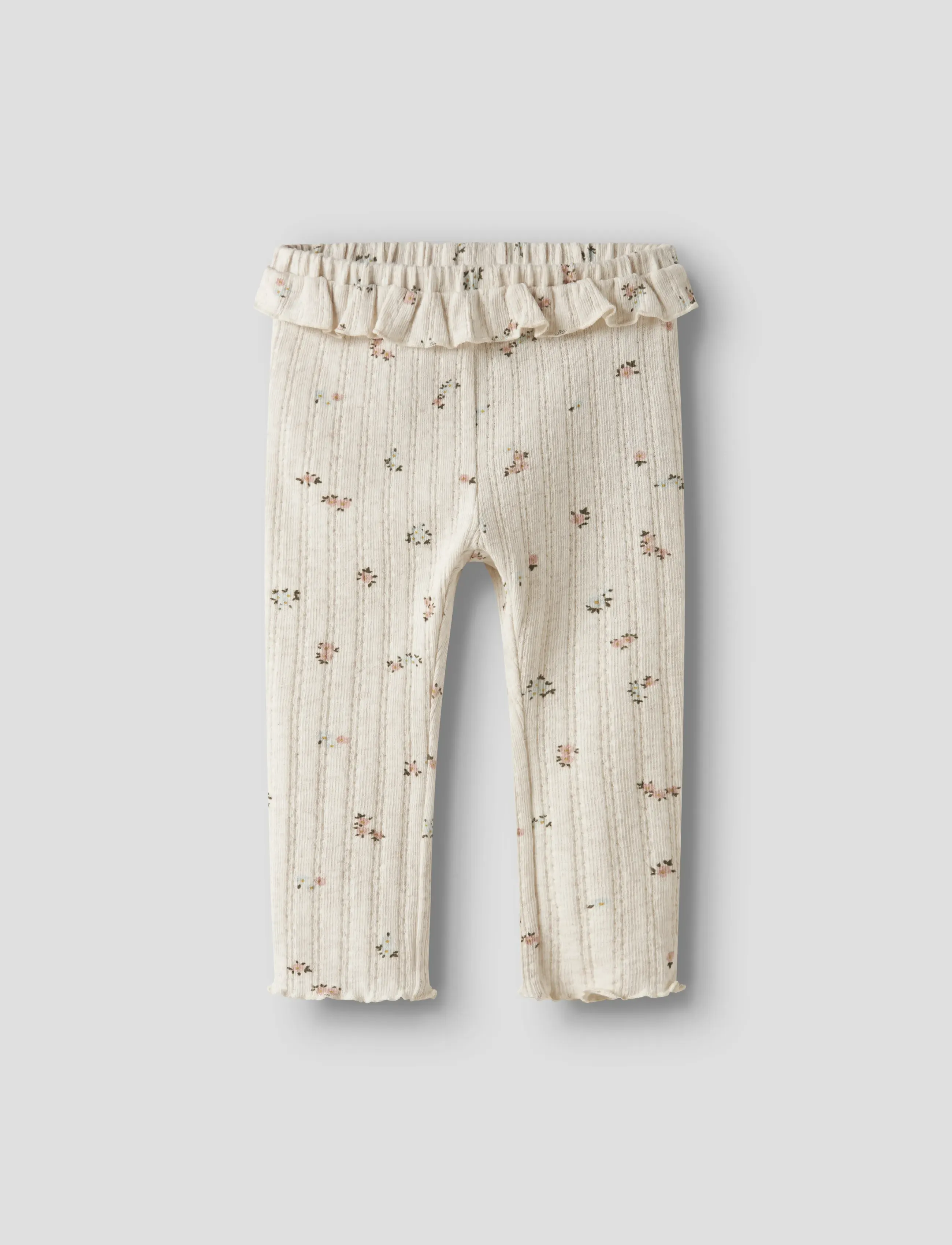 name it NBFLOWER LEGGING - Leggings - PEYOTE MELANGE / cream