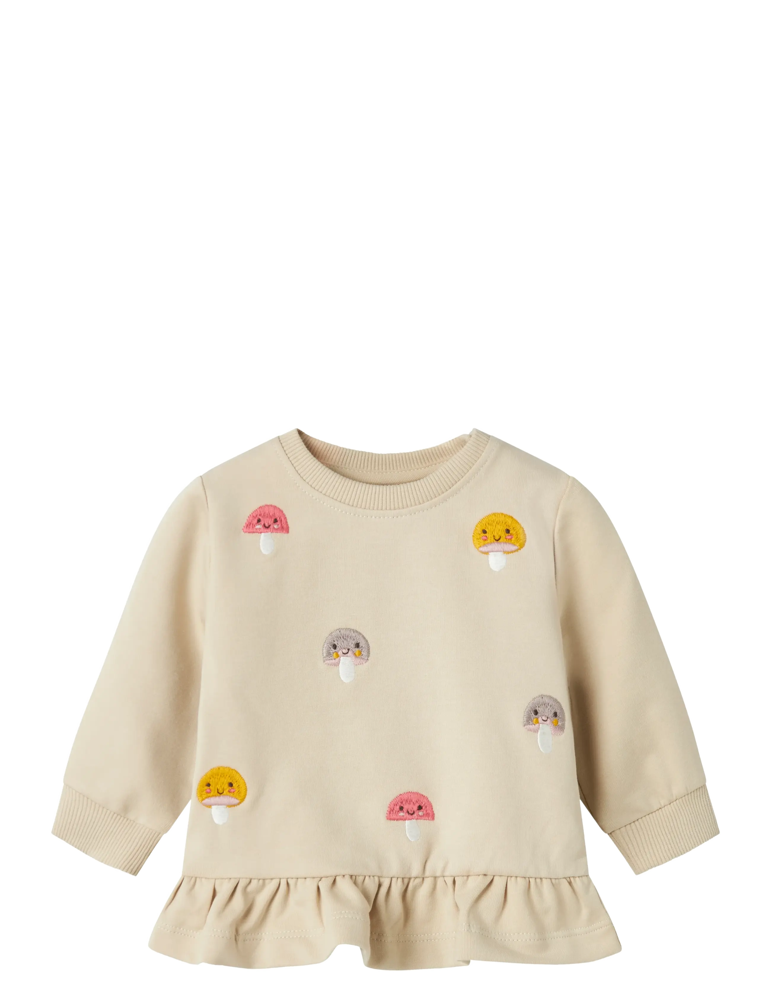 NAME IT Nbflamella Ls Sweat Unb Beige - 50 - Kinder