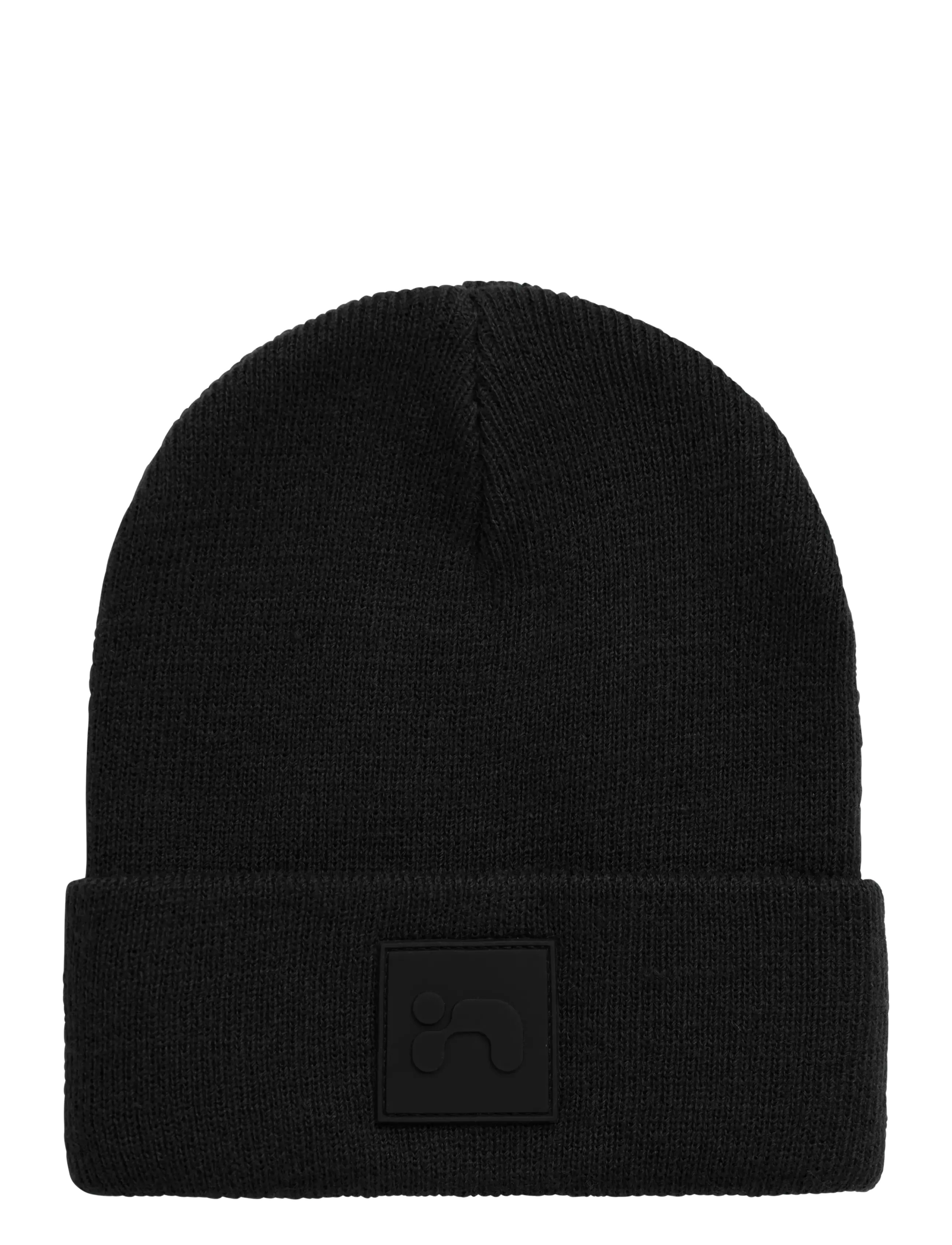 name it NMNMALIK KNIT BEANIE BADGE1 - Huer - BLACK / black
