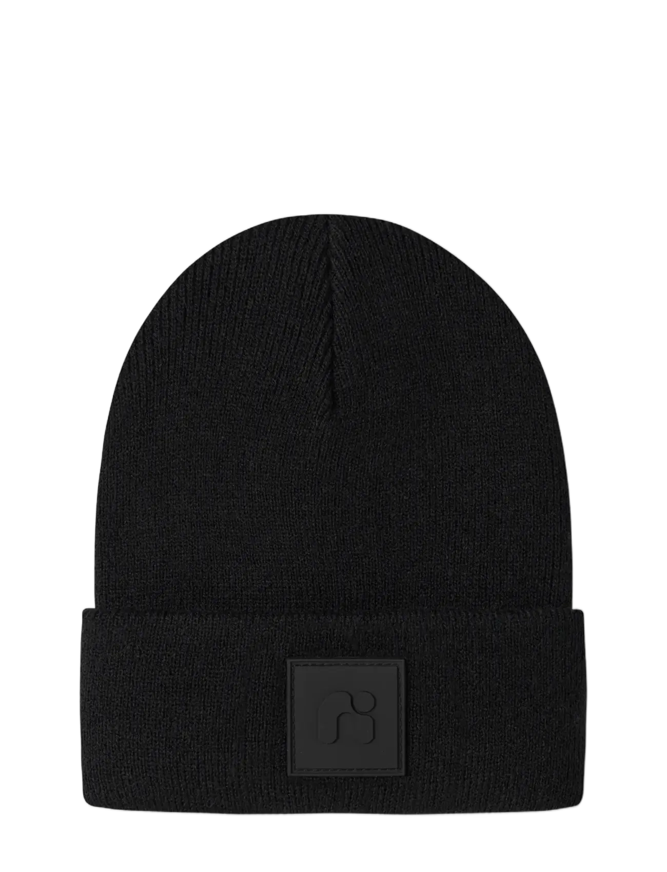 name it - NMNMALIK KNIT BEANIE BADGE1 - beanies - black - 2