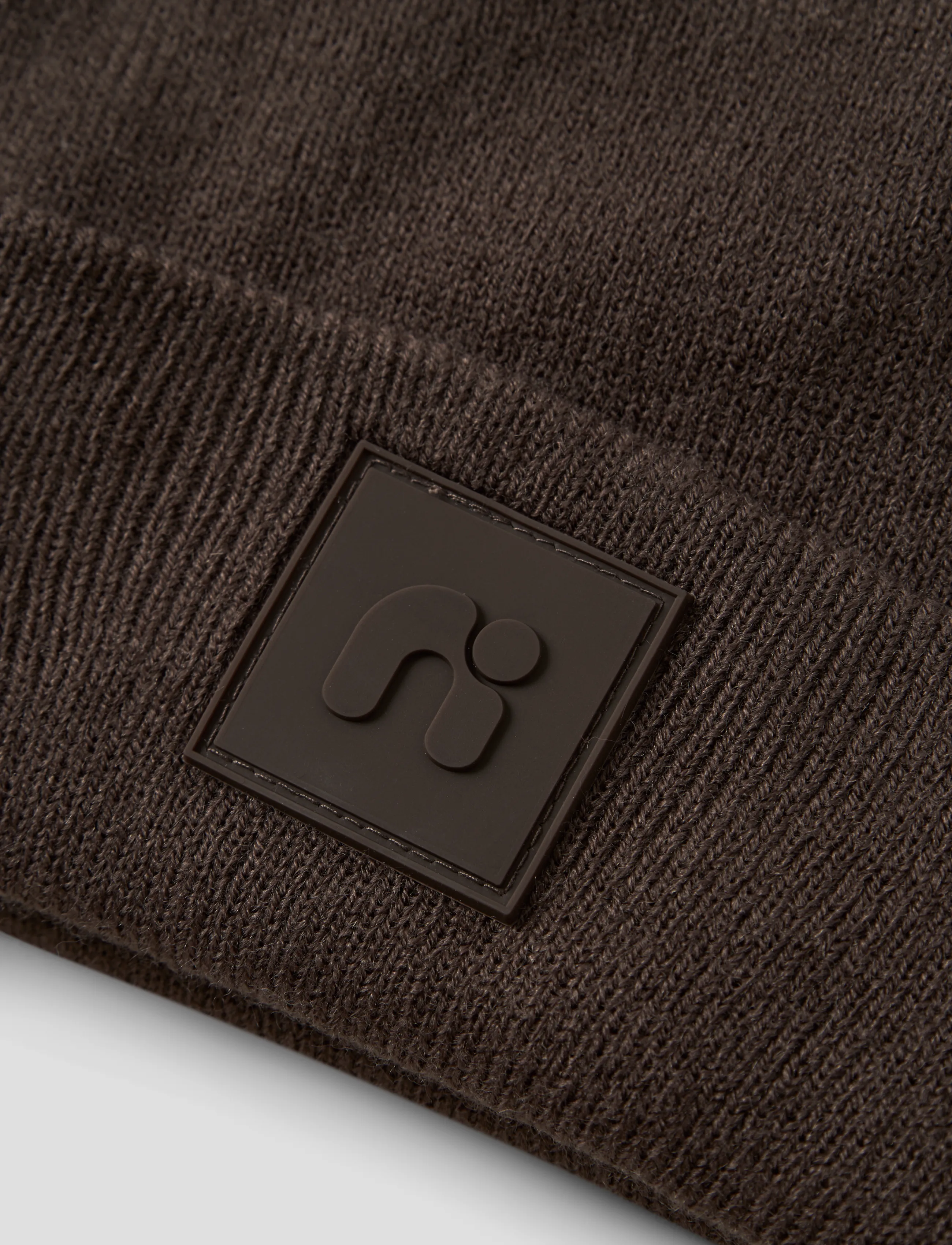 name it - NMNMALIK KNIT BEANIE BADGE1 - beanies - seal brown - 3